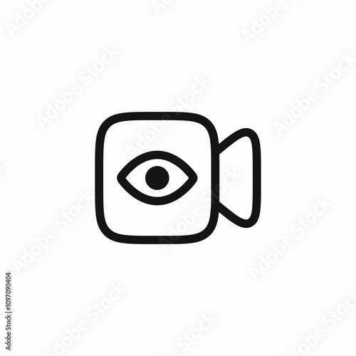 video eye watch icon sign vector