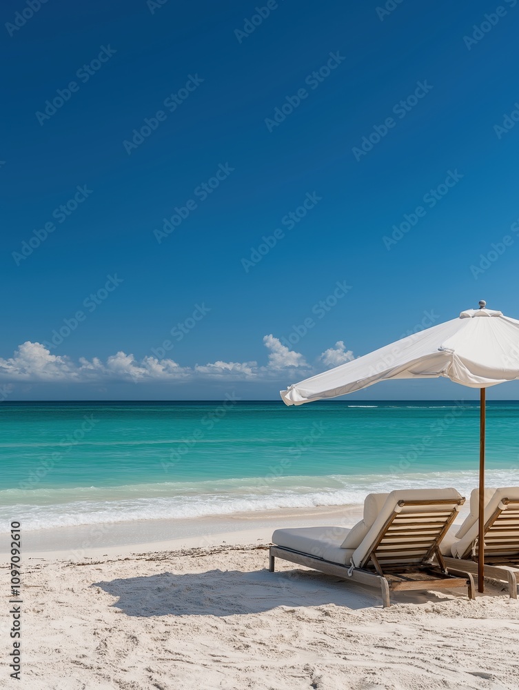 Obraz premium Relaxing day at the beach tropical paradise scenic view vacation vibes