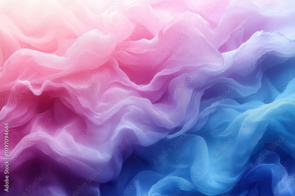 Obraz premium pastel gradient background transitioning smoothly from blue to white, creating a serene and calming visual, ideal for backgrounds or promotional materials