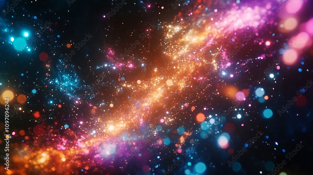 Milky way galaxy with vivid colors Milky way galaxy with vivid colors