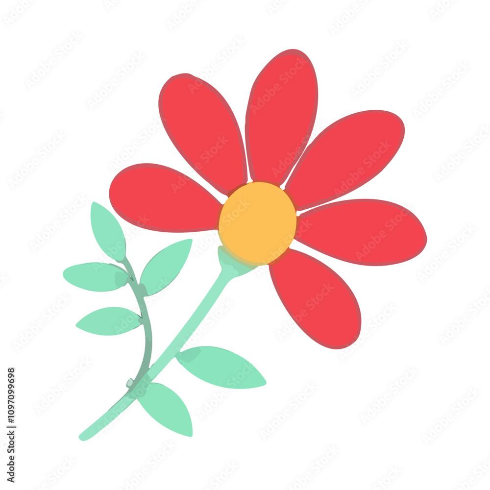 Decorative flower. Stock vector illustration eps10.Adobe Illustrator Artwork