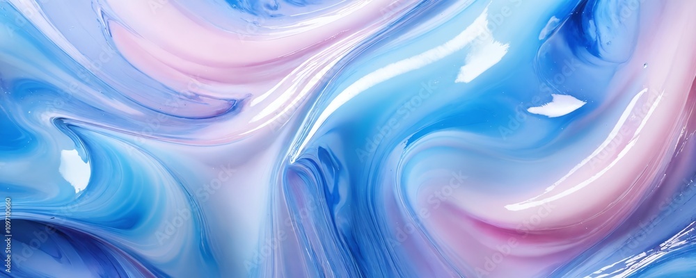 Swirling abstract design in soft blue and pink tones showcasing fluid movement and texture Swirling abstract design in soft blue and pink tones showcasing fluid movement and texture