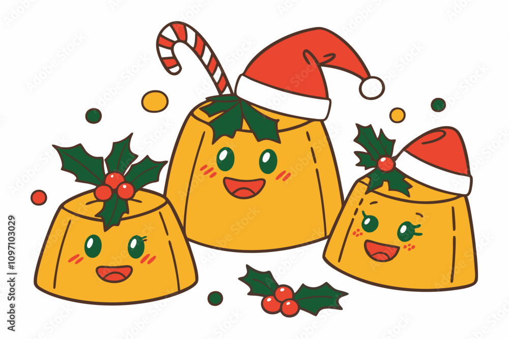 Fototapeta premium Create Funny Christmas Blizzard Bonbons Clipart Festive Diy Tutorial