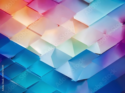 Colorful geometric patterns create an abstract texture in vibrant hues during a creative design session