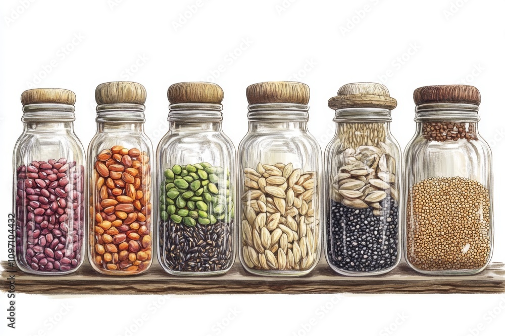Grains and Legumes Artistic Display Grains and Legumes Artistic Display