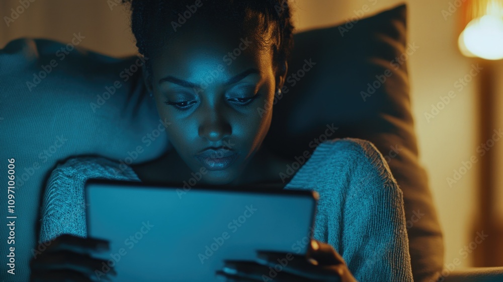 Person Reading Late into Night Person Reading Late into Night