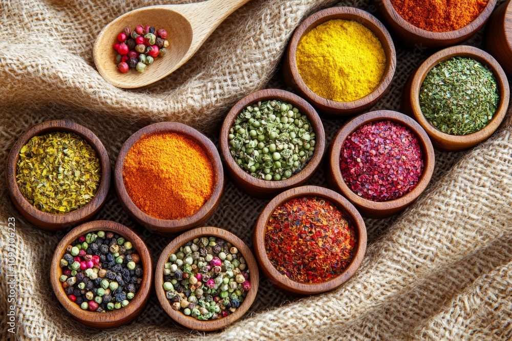 Vibrant Spice Collection Illustration Vibrant Spice Collection Illustration