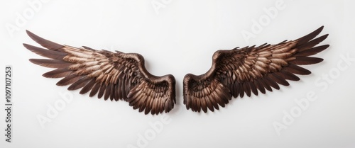 Falcon wings isolated on white background  photo