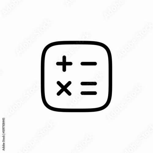 calculator count icon sign vector