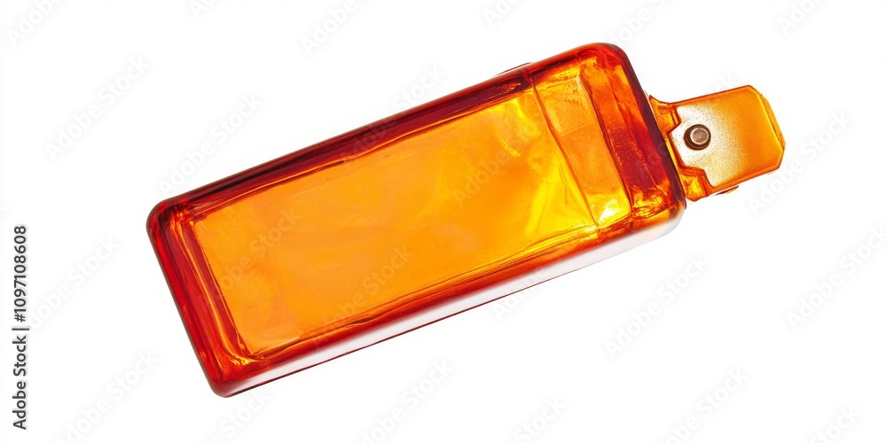 Orange rectangular light cover, isolated on white background Orange rectangular light cover, isolated on white background