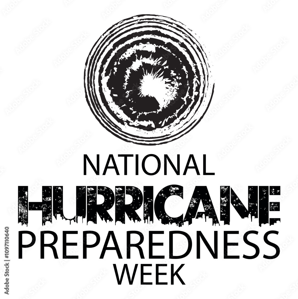 Obraz premium hurricane preparedness sign on sky background