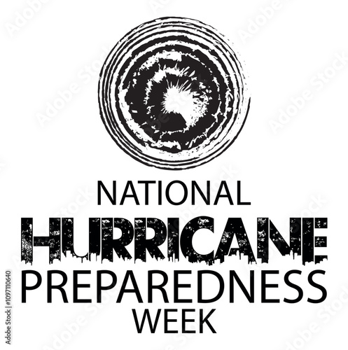 hurricane preparedness sign on sky background