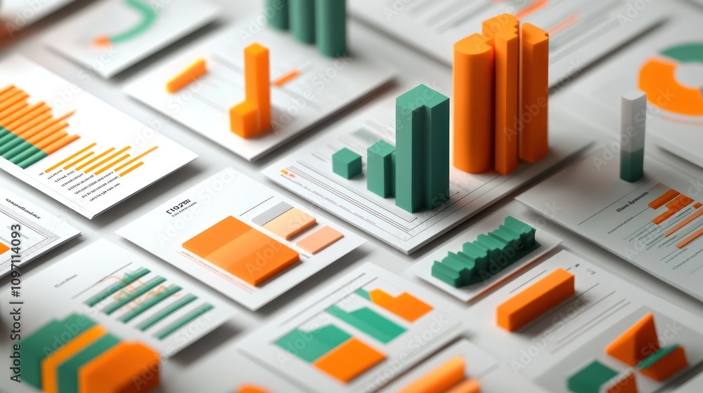 A collection of colorful data visualizations and graphs for analysis and presentation. A collection of colorful data visualizations and graphs for analysis and presentation.