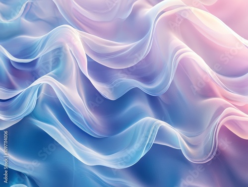 Wallpaper Mural Abstract flowing waves in soft pastel colors create a serene and dreamy effect. Torontodigital.ca