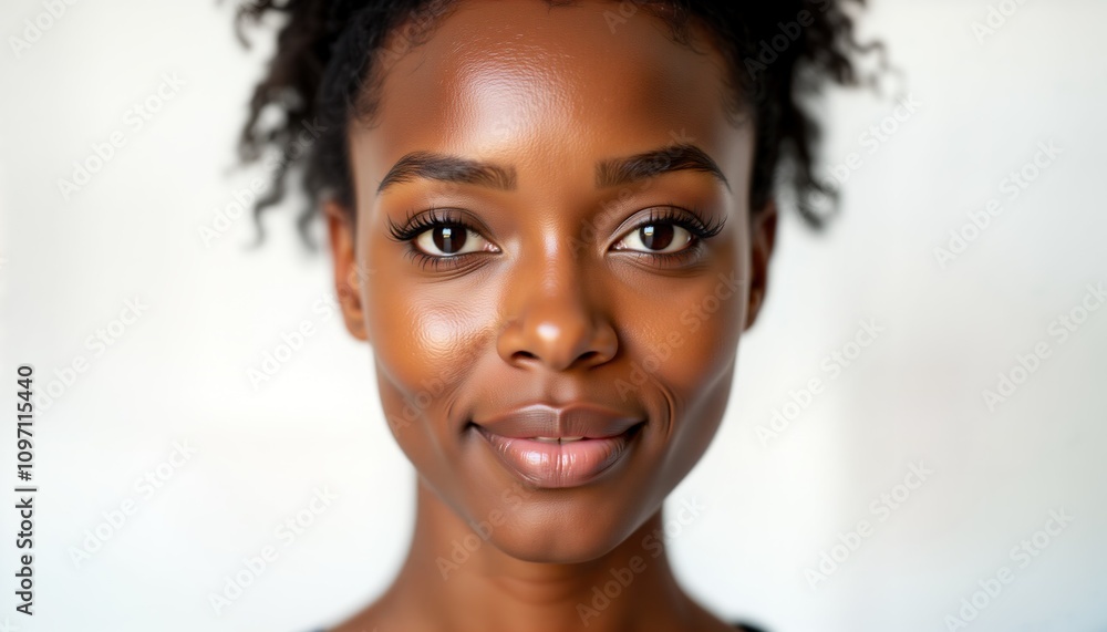 Close up woman face portrait. Mixed race female model. Neutral expression. Beauty skin care. Clean fresh face. Health cosmetic. Studio shot. Fashion make up. People closeup. Close up woman face portrait. Mixed race female model. Neutral expression. Beauty skin care. Clean fresh face. Health cosmetic. Studio shot. Fashion make up. People closeup.