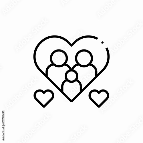 family love heart icon sign vector