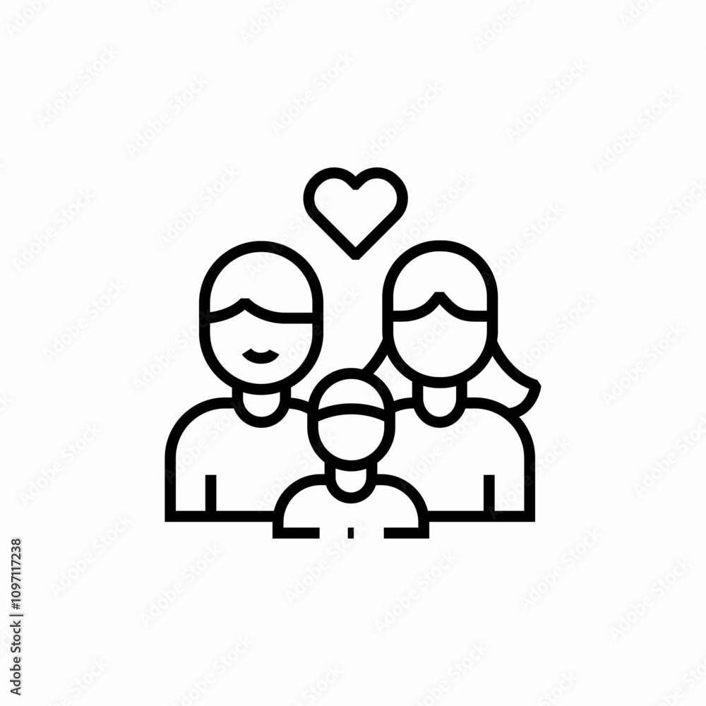 parents child love icon sign vector parents child love icon sign vector