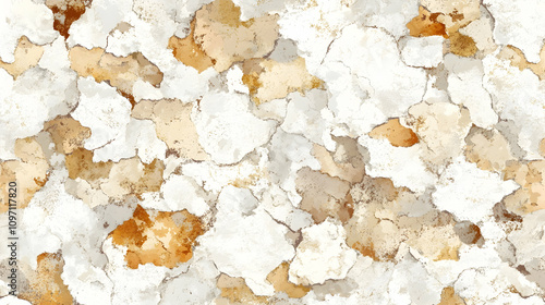 Seamless pattern of birch bark with natural white, brown, and tan shades.illustration