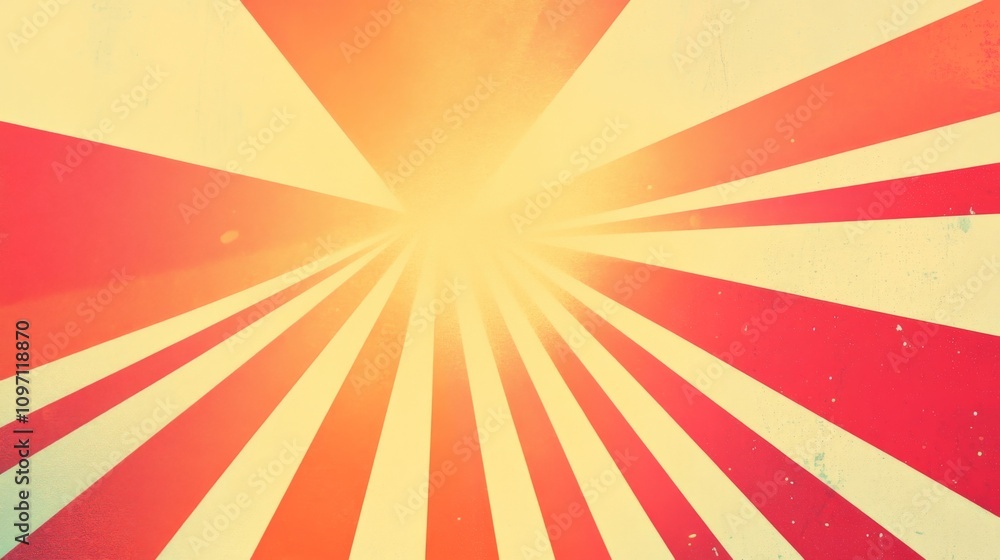 Obraz premium Vibrant Sunburst: Retro Abstract Background Design