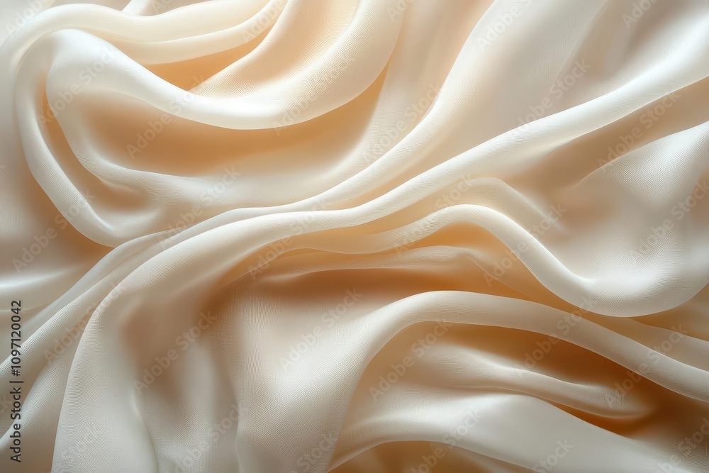 soft beige gradient background with a hint of graininess, layered with elements of silk drapery creating a serene and elegant atmosphere, perfect for cosmetics and beauty themes soft beige gradient background with a hint of graininess, layered with elements of silk drapery creating a serene and elegant atmosphere, perfect for cosmetics and beauty themes