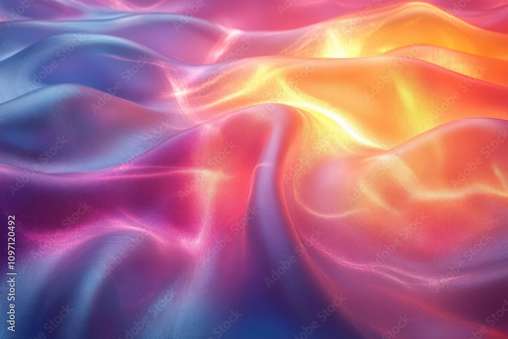 Obraz premium soft gradient background featuring iridescent pearl colors, creating a dreamy, holographic texture that shifts with light, perfect for abstract design and visual aesthetics