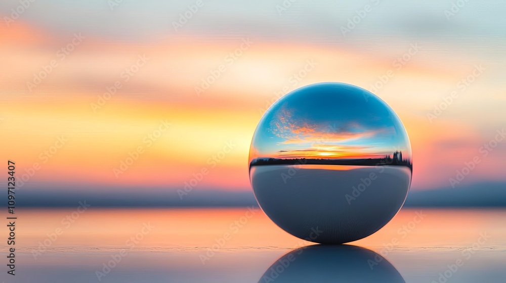 A shiny metal lens reflecting the colors of a sunset sky, lens sunset reflection, natural inspiration A shiny metal lens reflecting the colors of a sunset sky, lens sunset reflection, natural inspiration