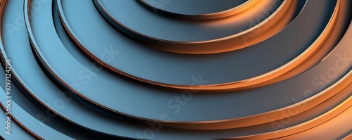 Wallpaper Mural Abstract image of concentric rings from multiple metal lenses overlapping, lens pattern, geometric depth Torontodigital.ca