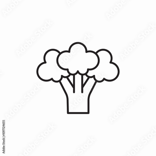 broccoli vegetable icon sign vector