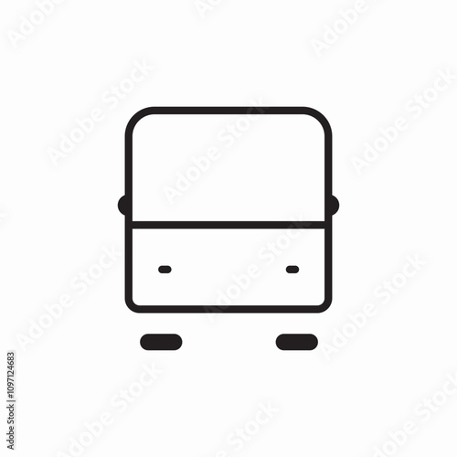 bus public transportation icon sign vector