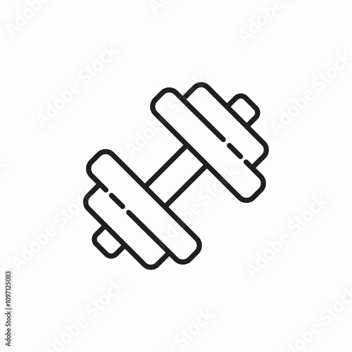 dumbbell gym icon sign vector
