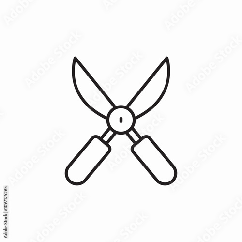 hedge shears icon sign vector