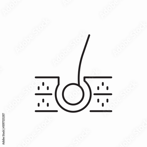hair planting icon sign vector