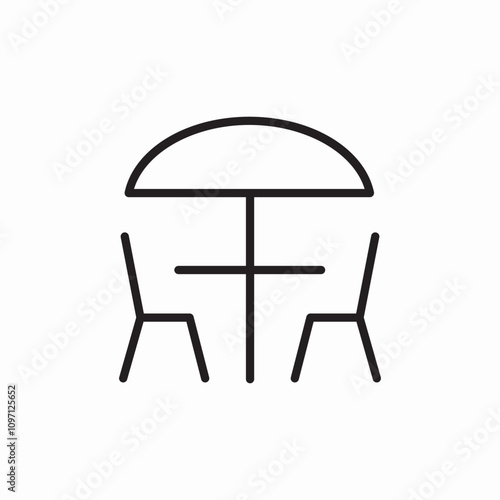 outdoor cafe icon sign vector