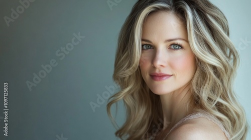 Stunning Blonde Woman Portrait: Captivating Beauty and Elegance