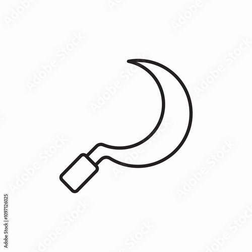 sickle tool icon sign vector