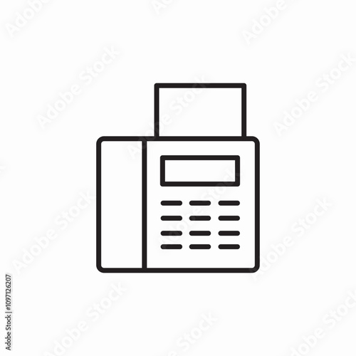 stationery phone icon sign vector