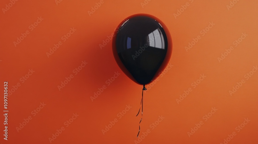 Obraz premium Vibrant Balloon on Red Wall