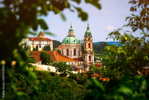 Canvas Print Scenic View of Malá Strana Rooftops and St