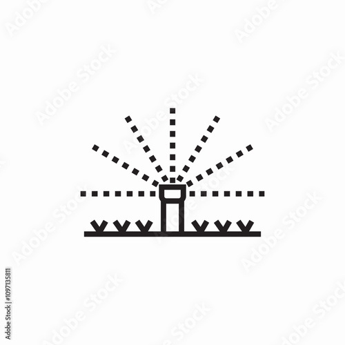 garden sprinkler icon sign vector