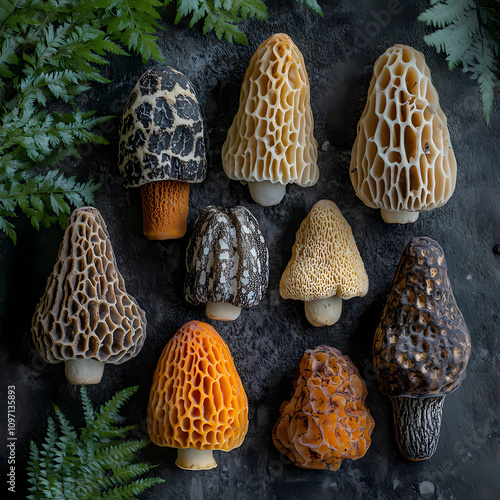 Morels on Woodland Floor