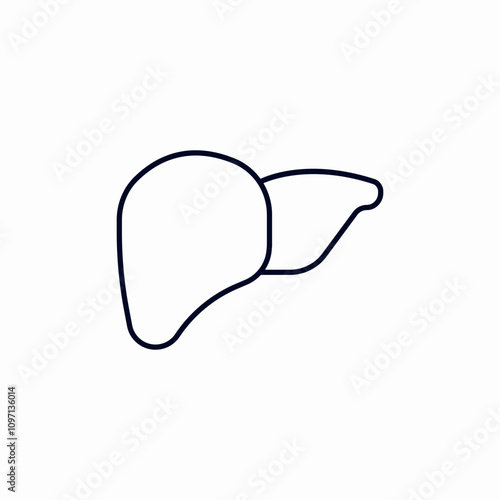 liver organ icon sign vector