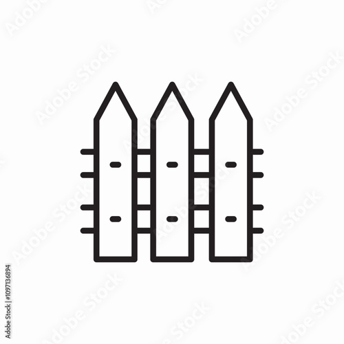 village fence icon sign vector