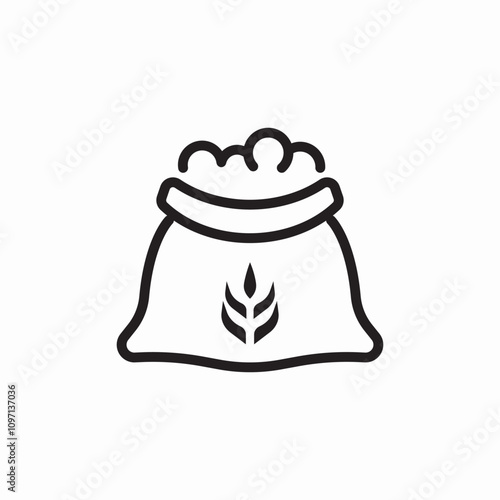 wheat bag icon sign vector