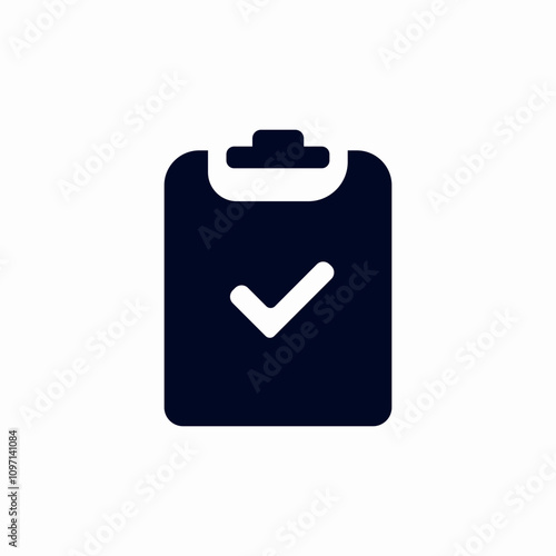 clipboard check mark icon sign vector