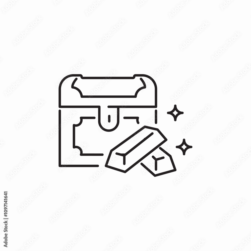 gold bars treasure icon sign vector gold bars treasure icon sign vector
