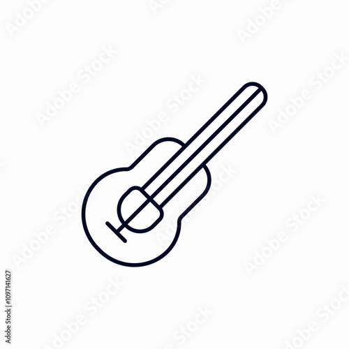 guitar music icon sign vector
