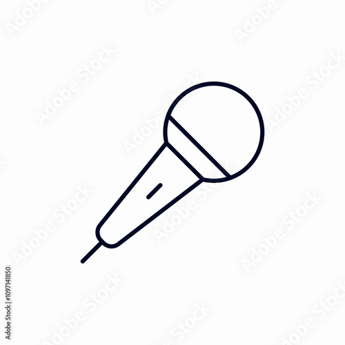 microphone sing icon sign vector