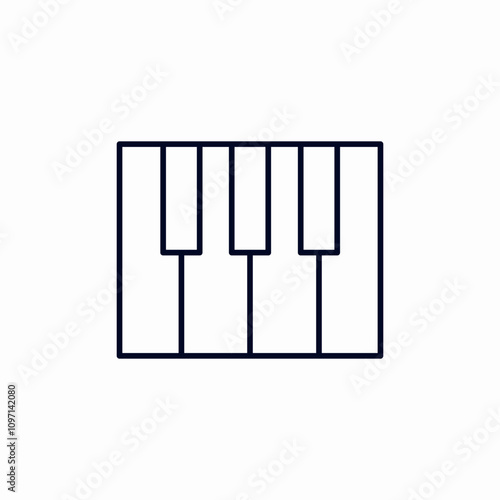 piano music icon sign vector