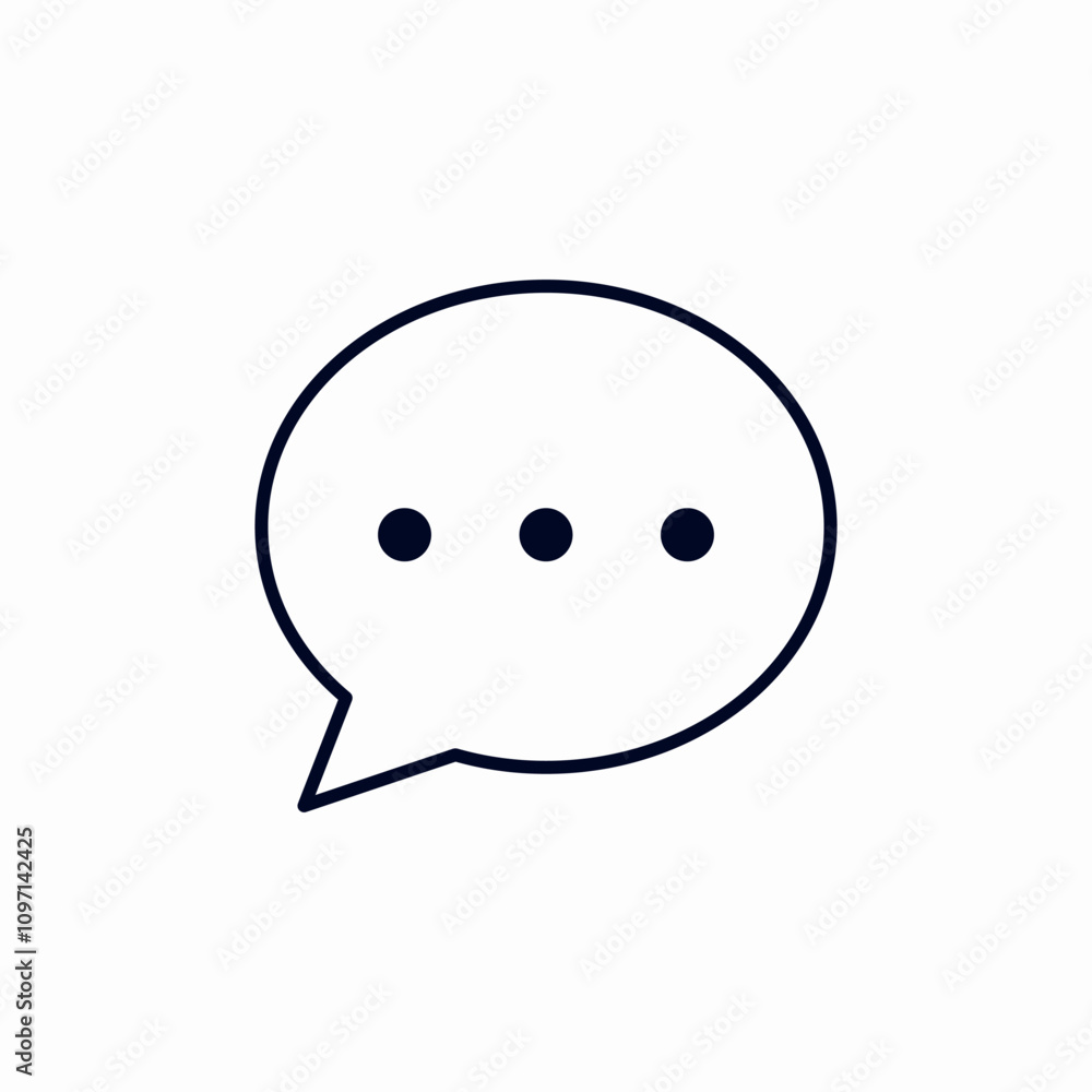 speech bubble three dots icon sign vector speech bubble three dots icon sign vector