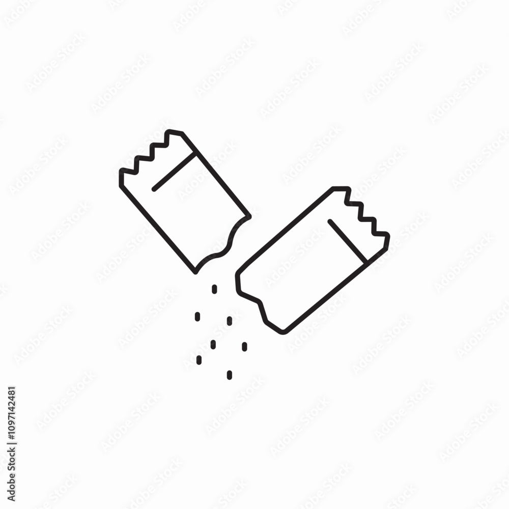 sugar package one off icon sign vector sugar package one off icon sign vector